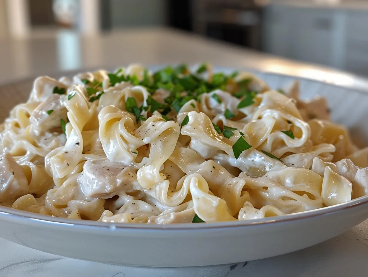 Creamy Chicken Buttered Noodles Delight