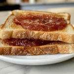 Delicious Homemade Nectarine Jam on Toast