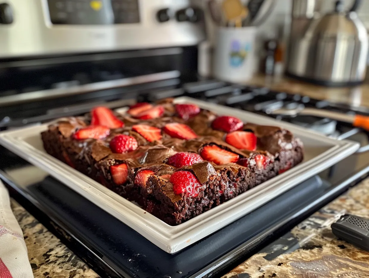 Final Strawberry Shortcake Brownies Ready to Enjoy