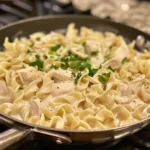 Finished Creamy Chicken Buttered Noodles