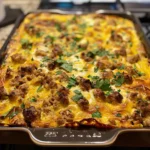 Finished Easy Sausage Breakfast Casserole