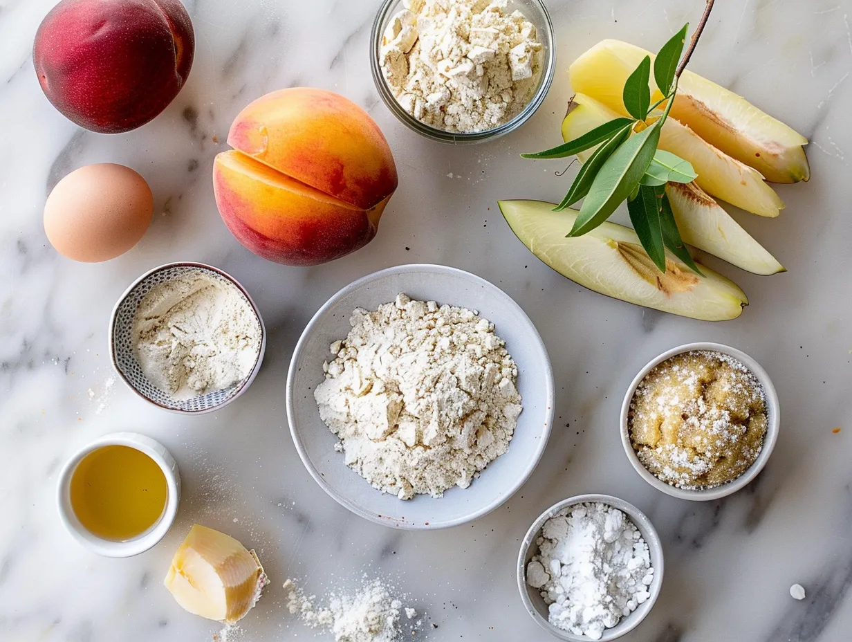 fresh nectarine muffin ingredients