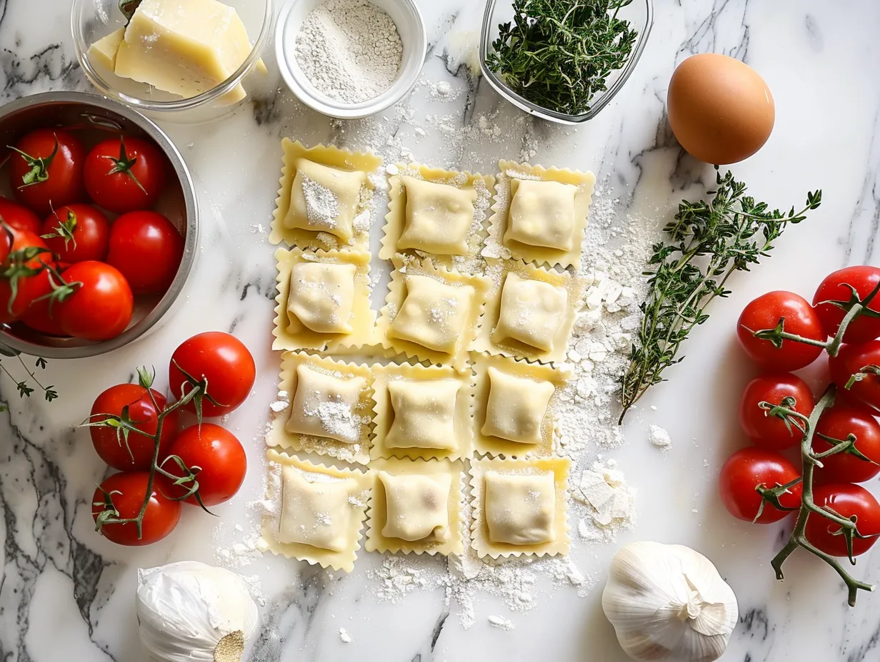 Ingredients for Million Dollar Ravioli Casserole