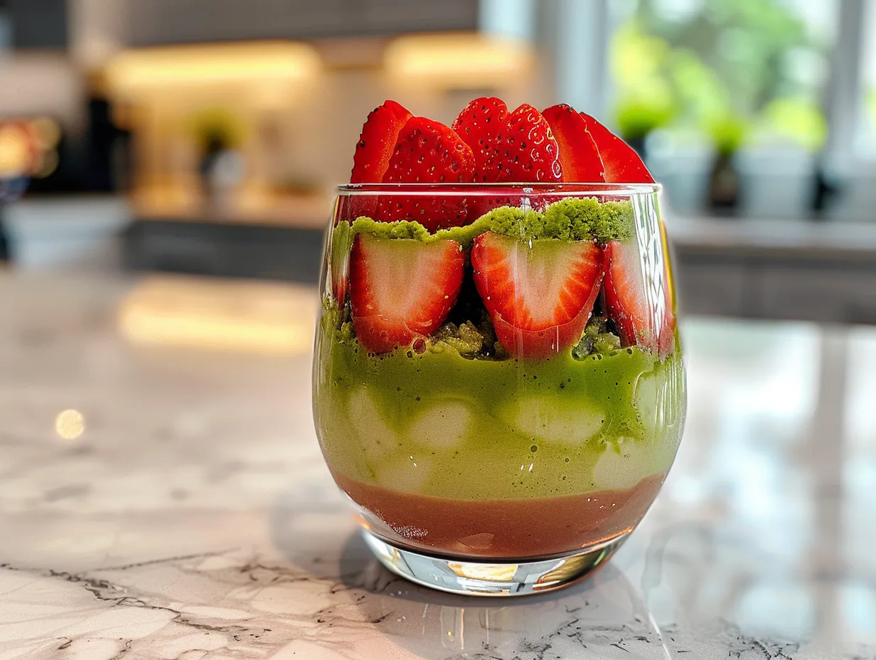 Strawberry Matcha Sago Delight
