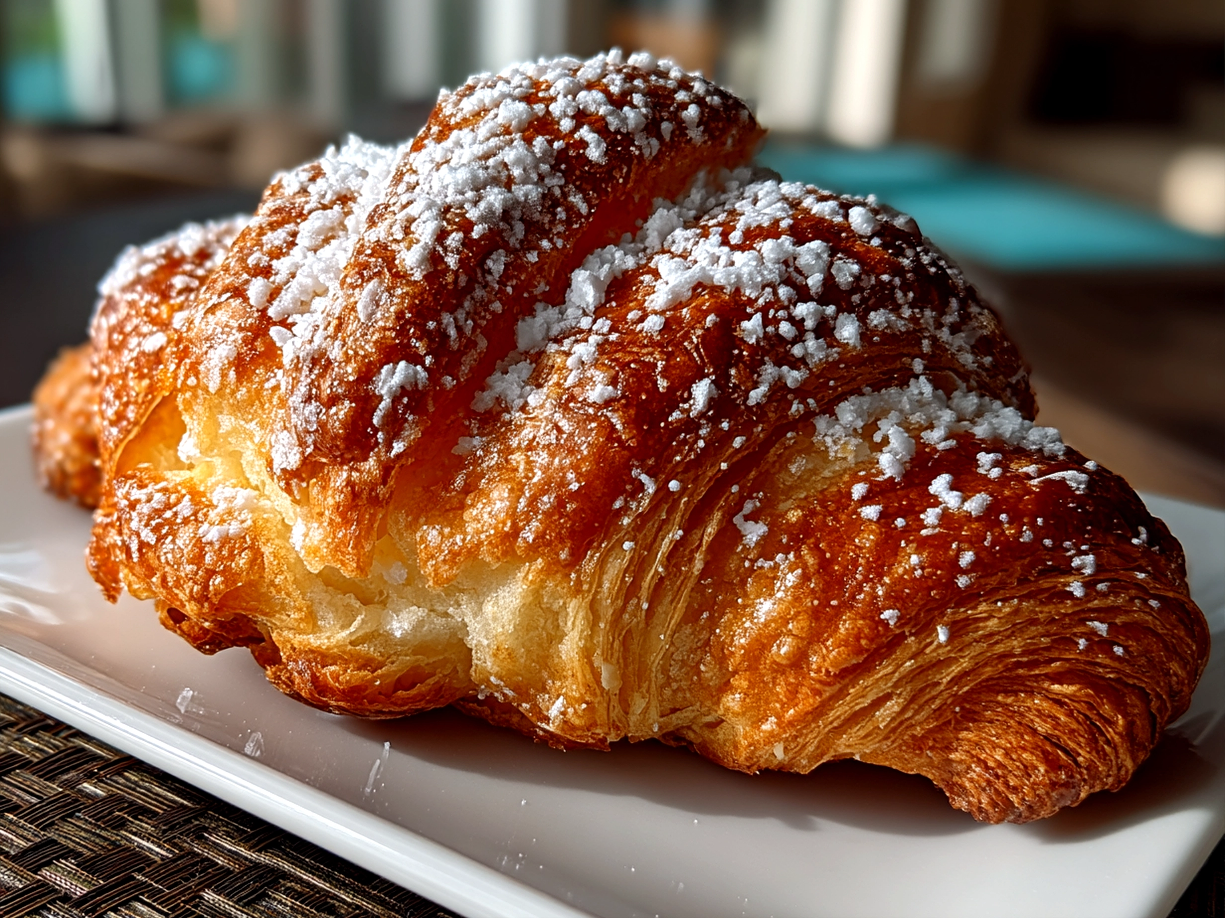 Close-up of finished homemade Cookie Croissant